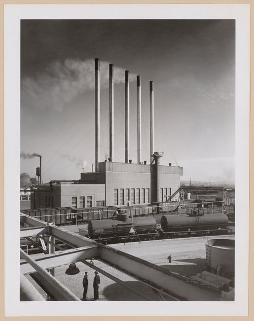 View of the principal façade of the Boiler House, B.F. Goodrich Company Geon Plant, Louisville, Kentucky