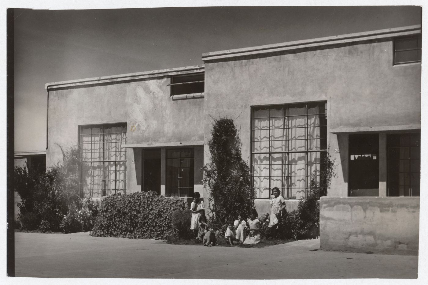 View of worker's houses