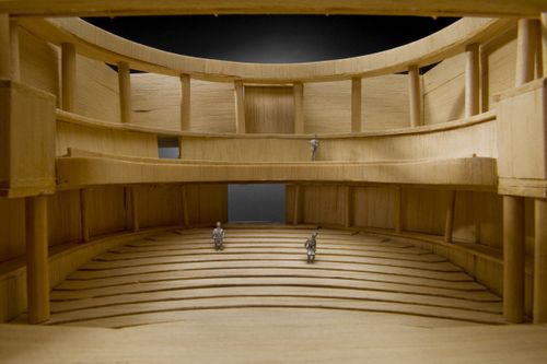 Center for Theatre Arts, Cornell University, Ithaca, New York: study model for alternative scheme for proscenium theatre