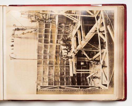 View of the Forth Bridge under construction, Firth of Forth, Scotland, United Kingdom