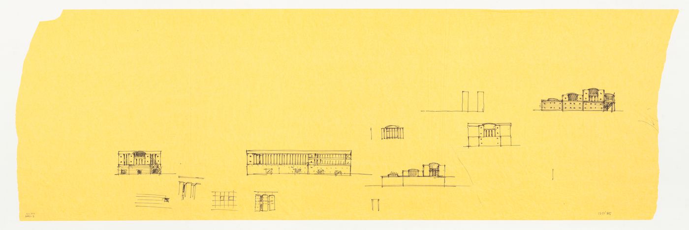 Sketch elevations for the Phoenix Municipal Government Center Competition