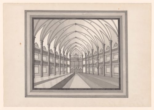 Interior perspective of Notre-Dame Cathedral, Montreal