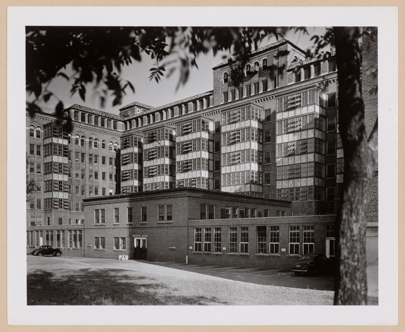 View of the rear [?] façade of the Tuberculosis Building, Herman Kiefer Hospital, Detroit, Michigan