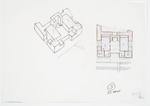 Bibliothèque de France, Paris, France: axonometric and plan