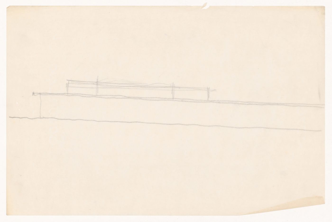 Sketch elevation for a campus building for Illinois Institute of Technology