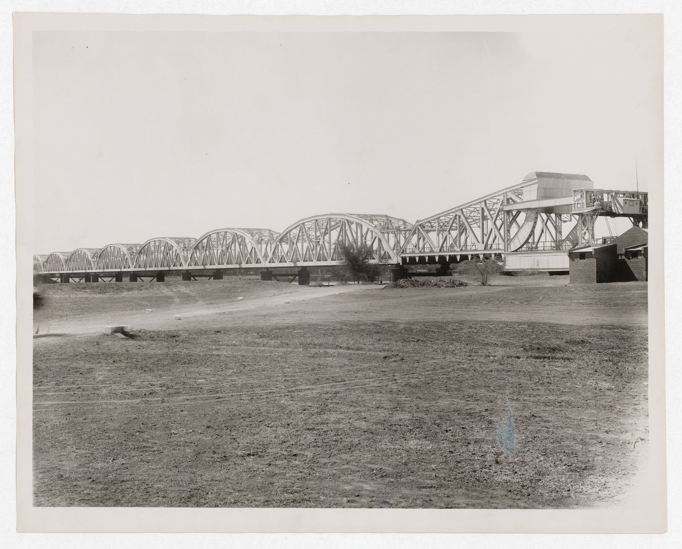 Landscape view of the Blue Nile Road and Railway Bridge, Khartoum, Sudan