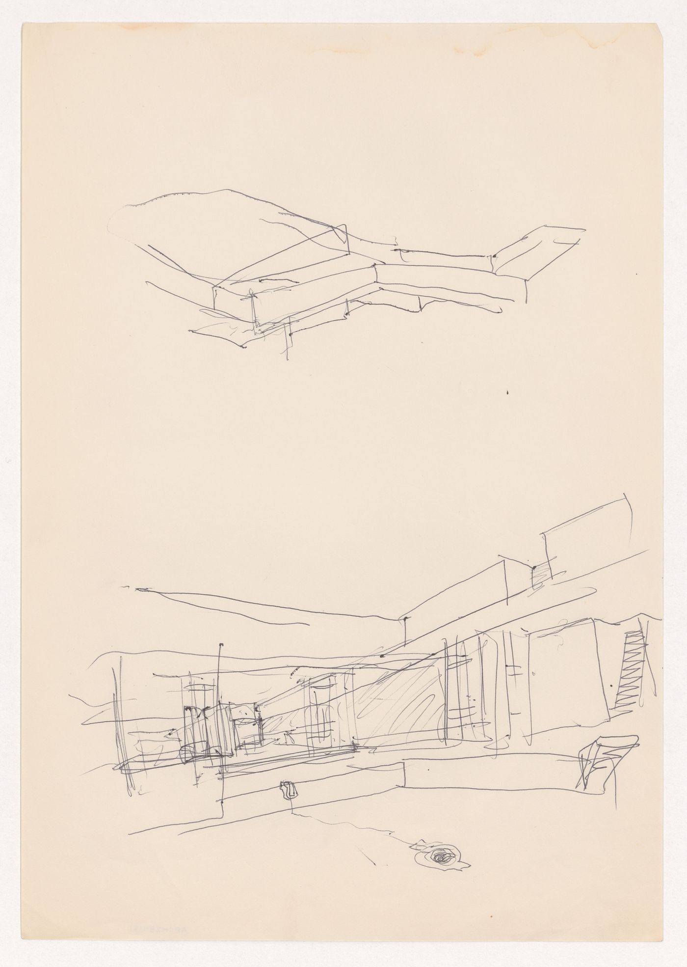 Perspective sketches for Casa Manuel Magalhães, Porto