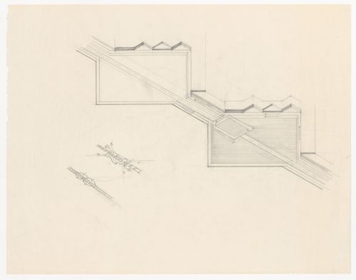 Axonometric and sketches for Montreal International Airport, Montreal