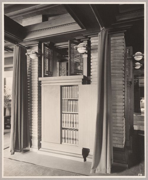 Darwin D. Martin House, living room, pier cluster