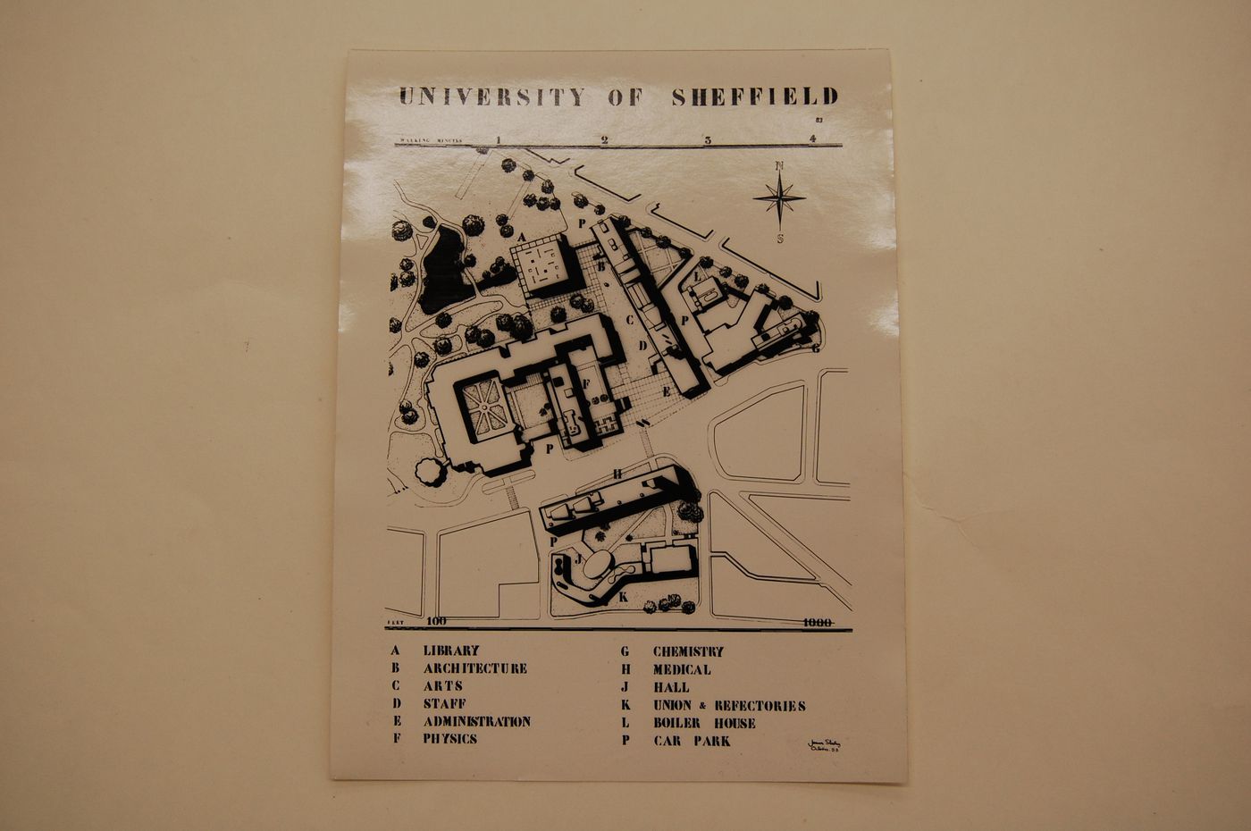 Sheffield University Competition,  Sheffield, England: site plan
