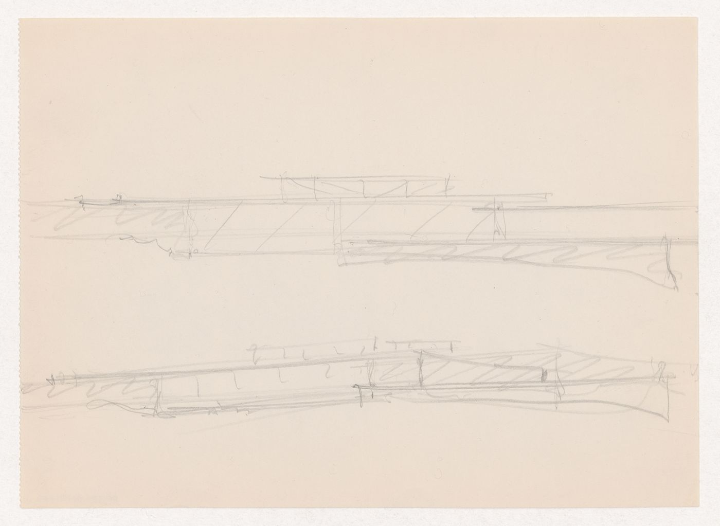 Sketch elevation and perspective sketch for the principal elevation for Museum for a Small City