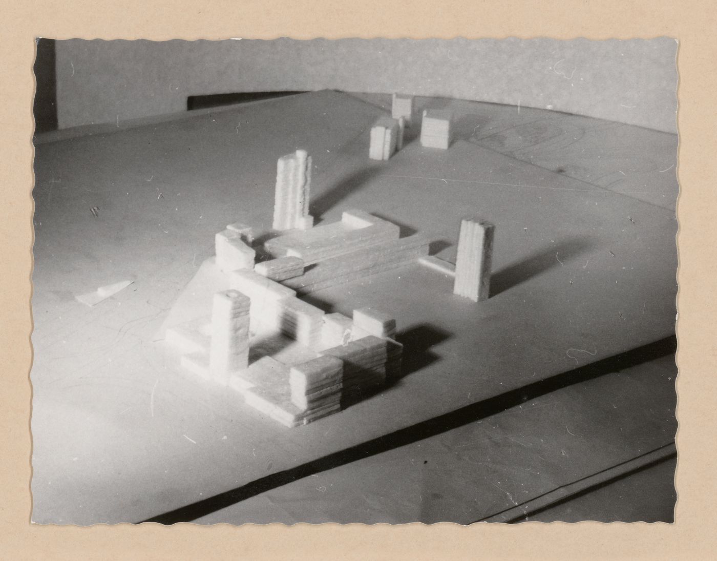 View of model for Habitações Colectivas da Sacor, Matosinhos, Portugal