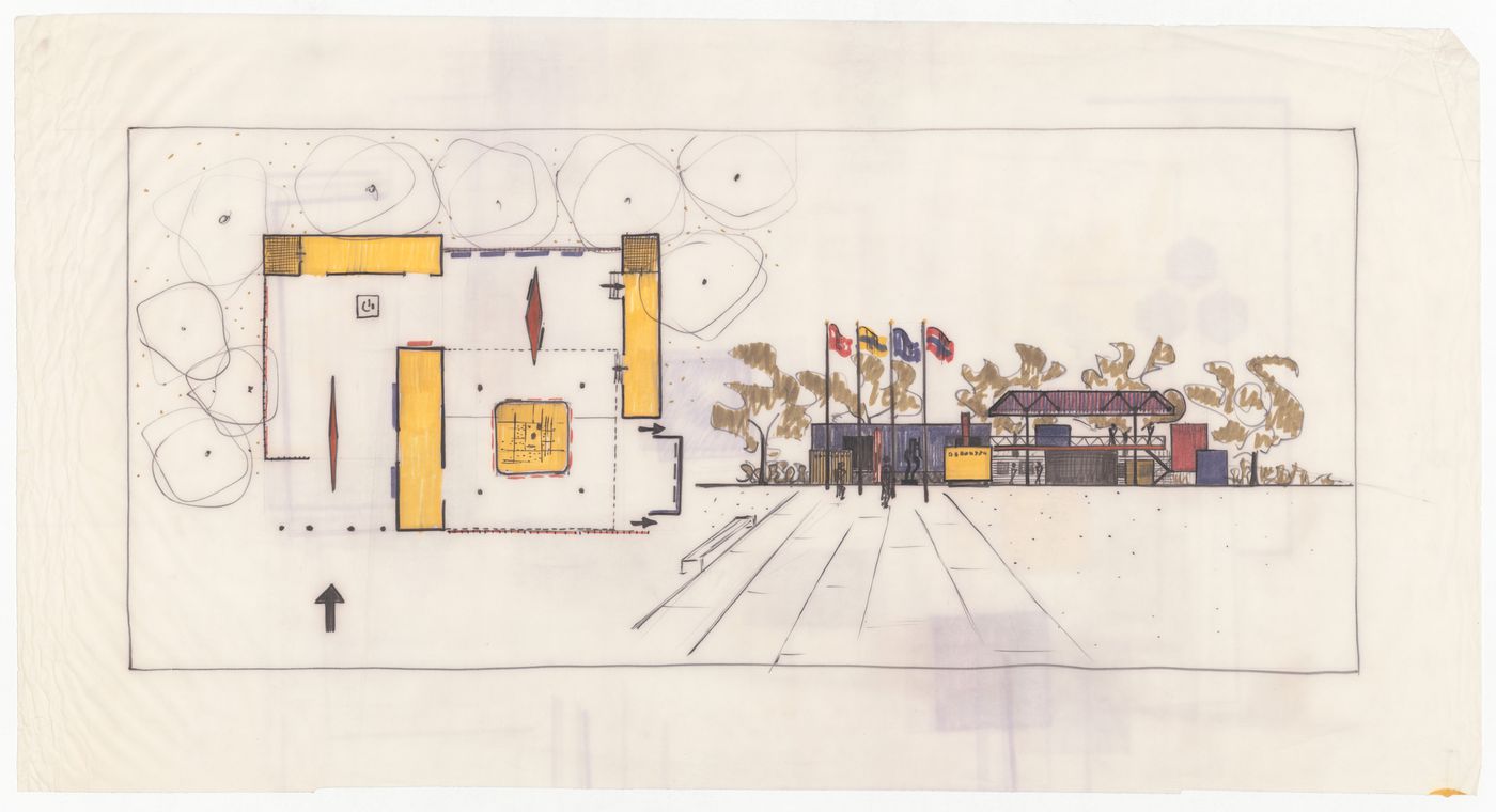 Plan and elevation for CMHC Exhibition