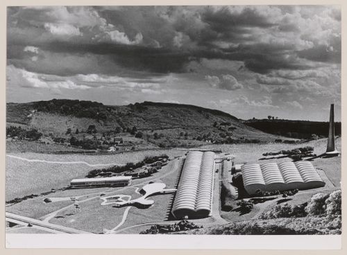 Photomontage of model for Duchen factory, Guarulhos, Brazil