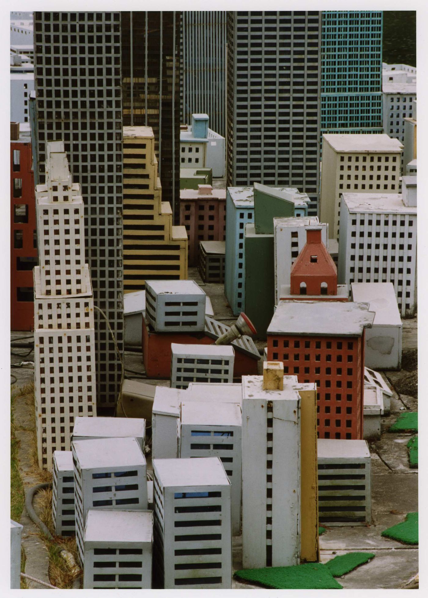 Partial view of a model of New York City, New York, at Window of the World, Shenzhen, China