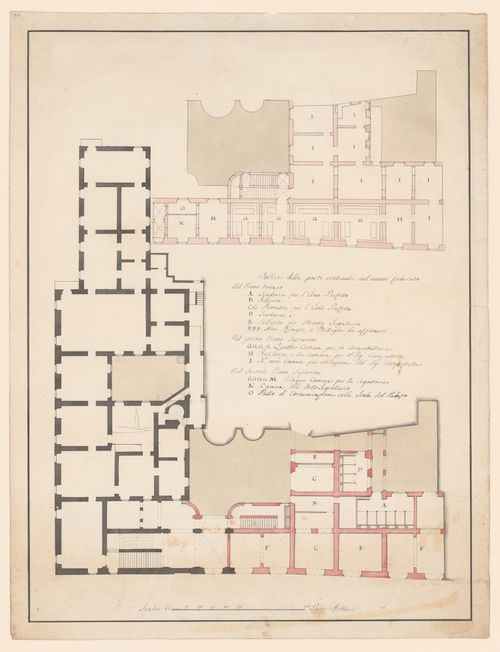 Plan for the enlargement of a Roman palazzo