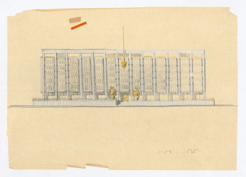 Façade elevation, United States Chancellery Building, London, England
