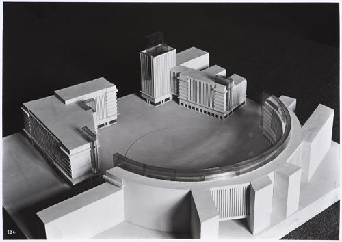 Photograph of a model for the competition for the urban renewal of Alexanderplatz 1928-1929, Berlin