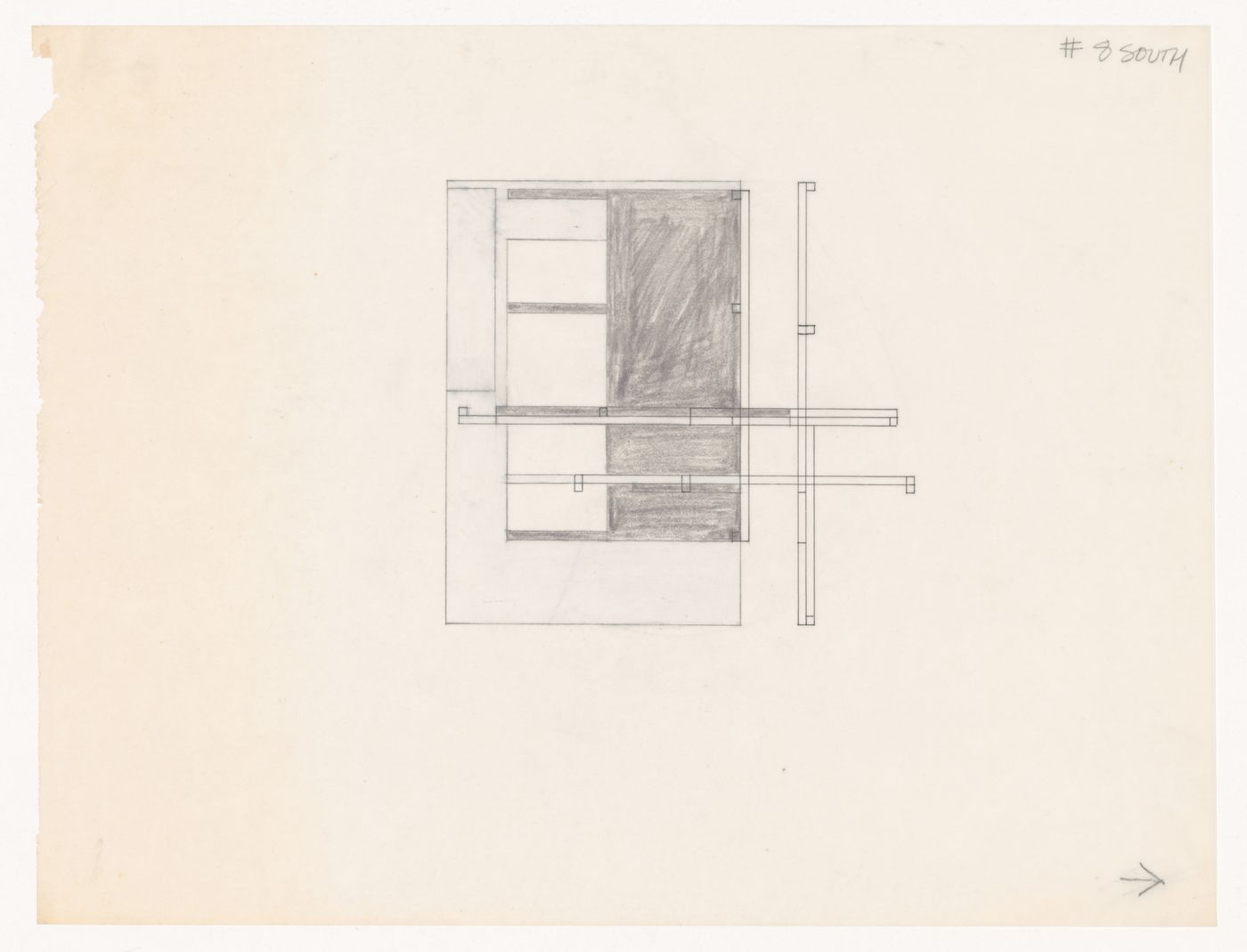 Sketch elevation for House VI, Cornwall, Connecticut