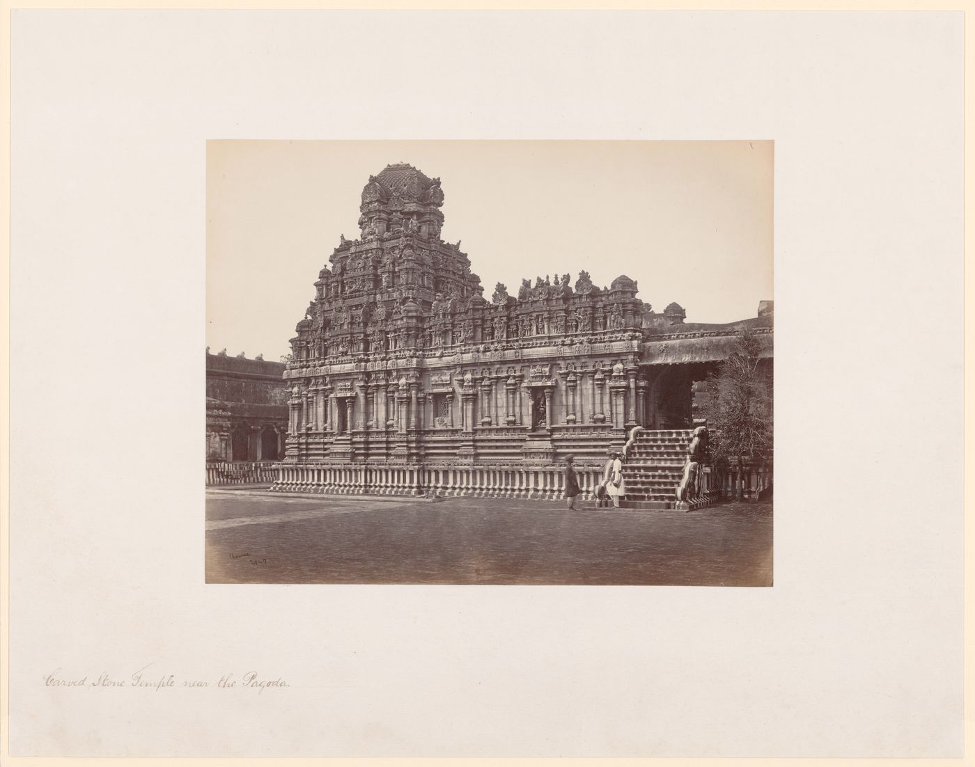 South view of the Subrahmanya Shrine, Pirakatisvarar Tirukkoyil (also known as the Brihadisvara or Rajarajesvara Temple), Tanjore (now Thanjavur), India