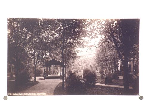 Court view of United States House, Saratoga, New York, United States