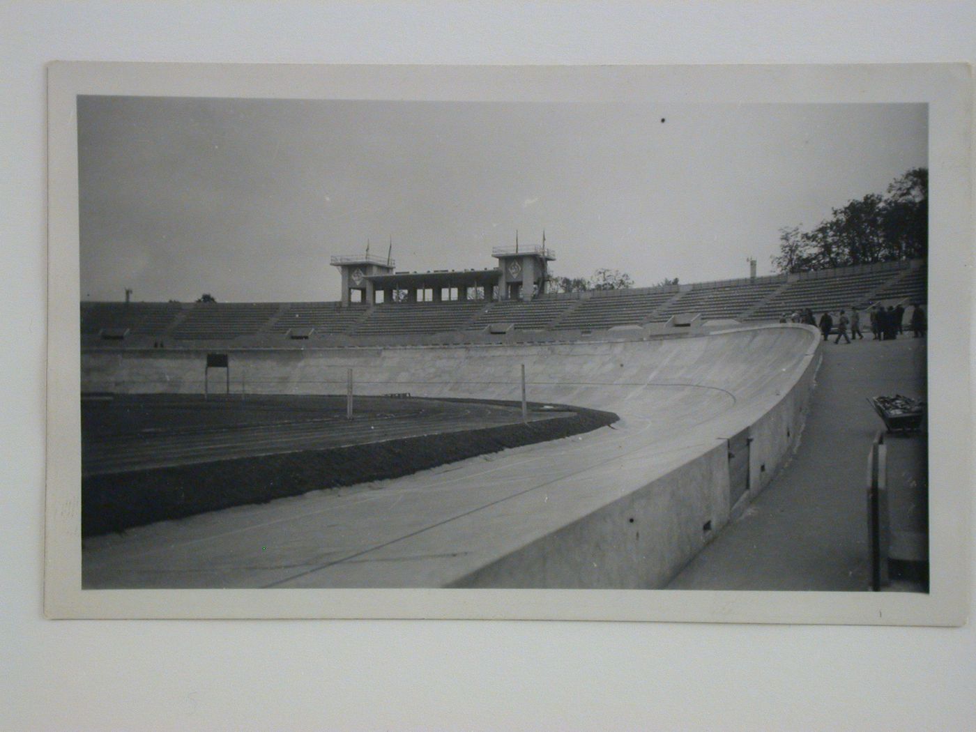 View of bleachers and the playing field, Dinamo Stadium, Moscow