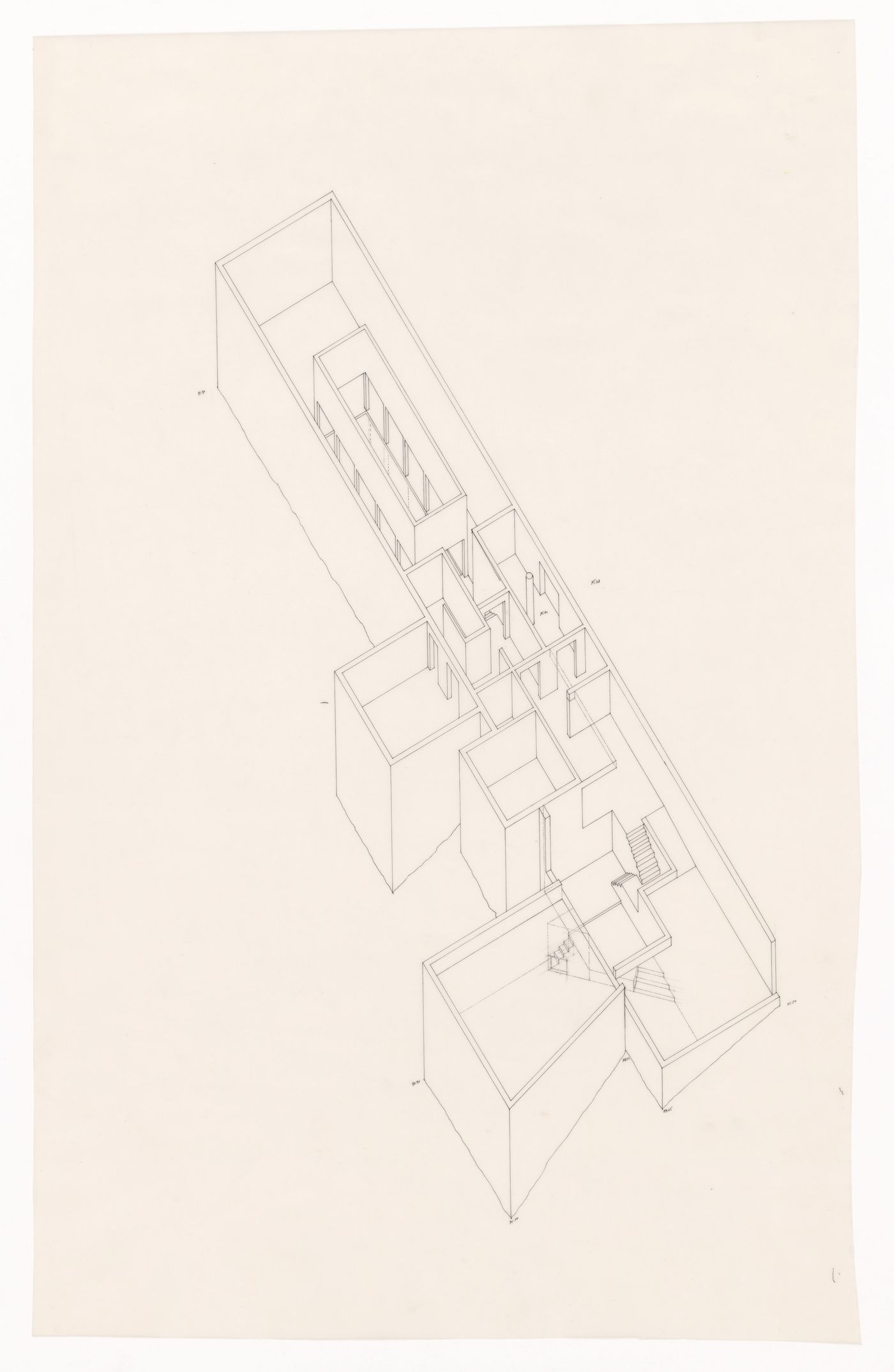 Axonometric for Casa Erhard Josef Pascher, Sintra