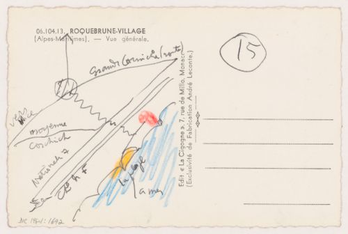 'Roquebrune Village' sketch onback