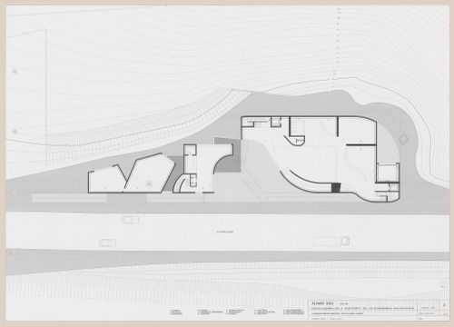 Second floor plan for C. Cultural e Audit. para a Fundação Iberê  Camargo [Iberê  Camargo Foundation Museum], Porto Alegre, Brazil