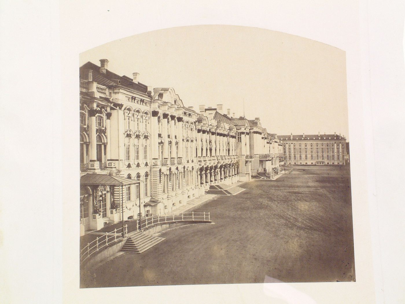 Exterior view of the courtyard façade, Catherine's Palace, Tsarskoye Selo (now Pushkin), Russia