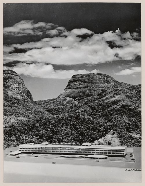 Photomontage of model for Hotel Regente, Rio de Janeiro, Brazil
