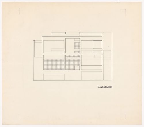South elevation for House IV, Falls Village, Connecticut