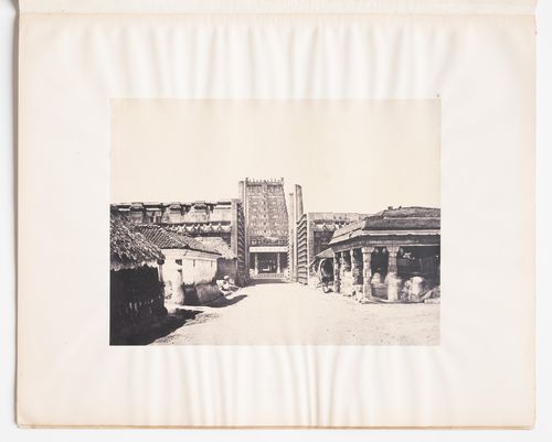 Madura.  Roya gopurum, with Trimul Naik's choultry, in the distance.