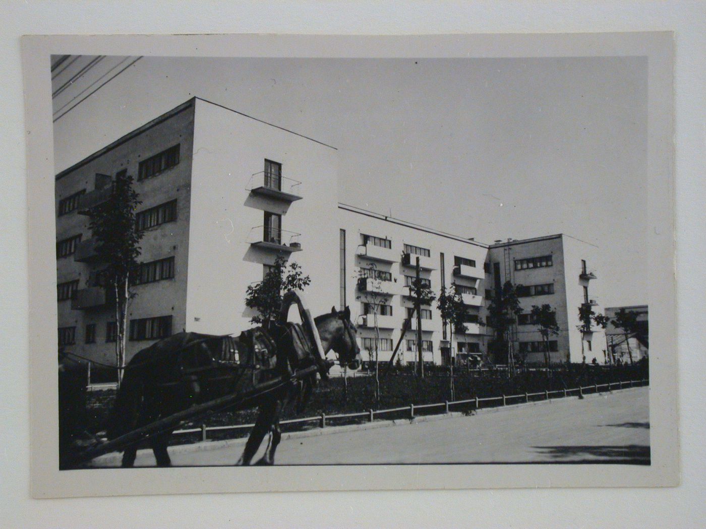 Exterior view of communal housing, Moscow