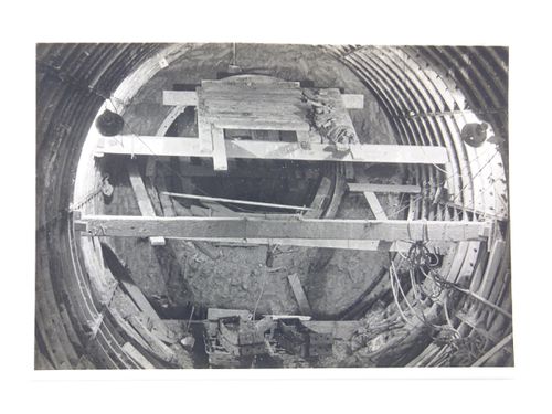 View of construction of underground Readwall Tunnel, London, United Kingdom