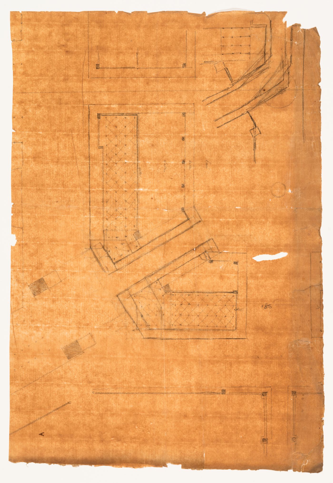 Plan for an urban square, possibly place Louis XV