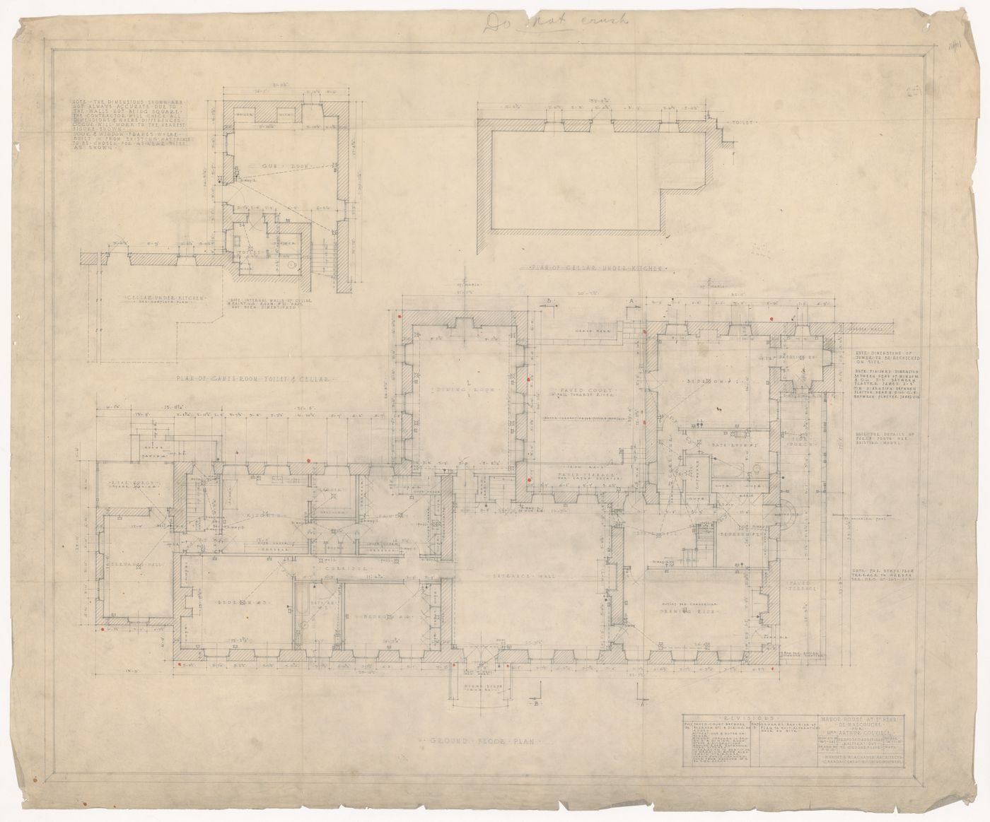 Ground floor plan for Colville Manor, Mascouche, Québec