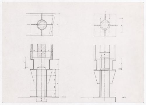 Pillar details for Centro Galego de Arte Contemporânea, Santiago de Compostela, Spain