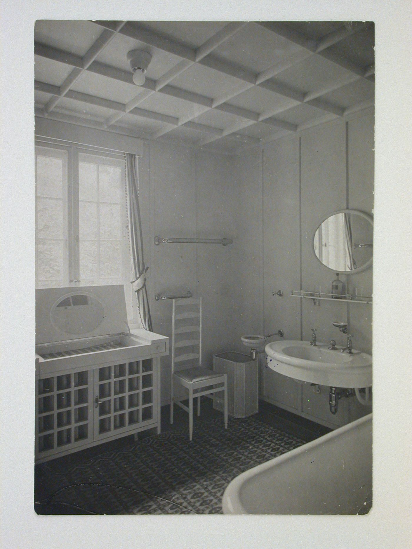 Interior view of a bathroom of Primavesi Country House, Tess Valley, near Winkelsdorf, Czech Republic