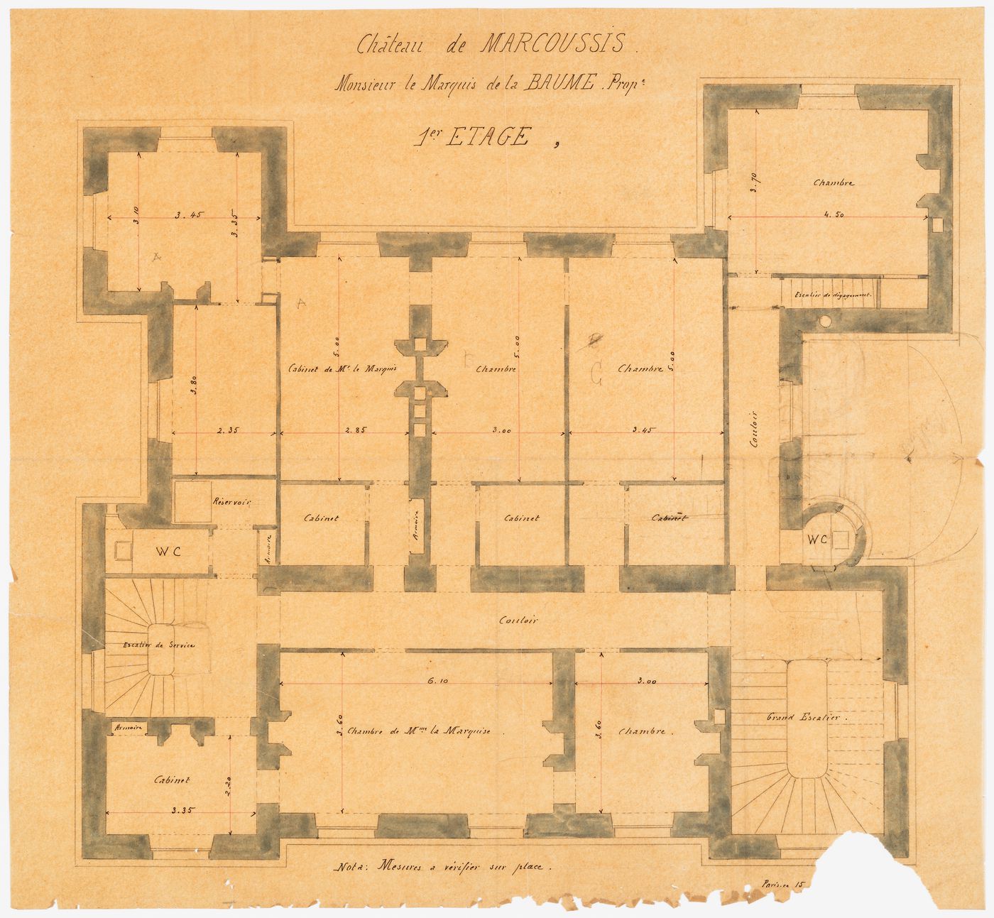 Château de Marcoussis: First floor plan