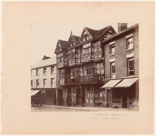 Exterior view of Feathers Inn and Neighboring houses, Ludlow, England