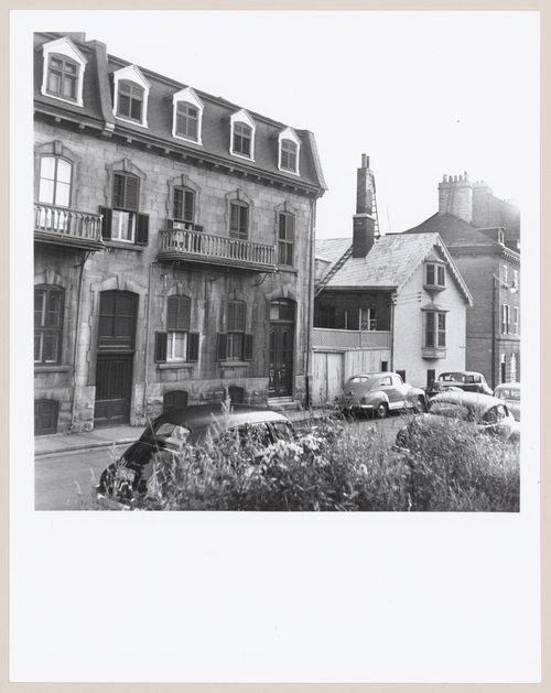 Maisons en rangée avec balcons, rue Sainte-Geneviève, Vieux-Québec, Québec