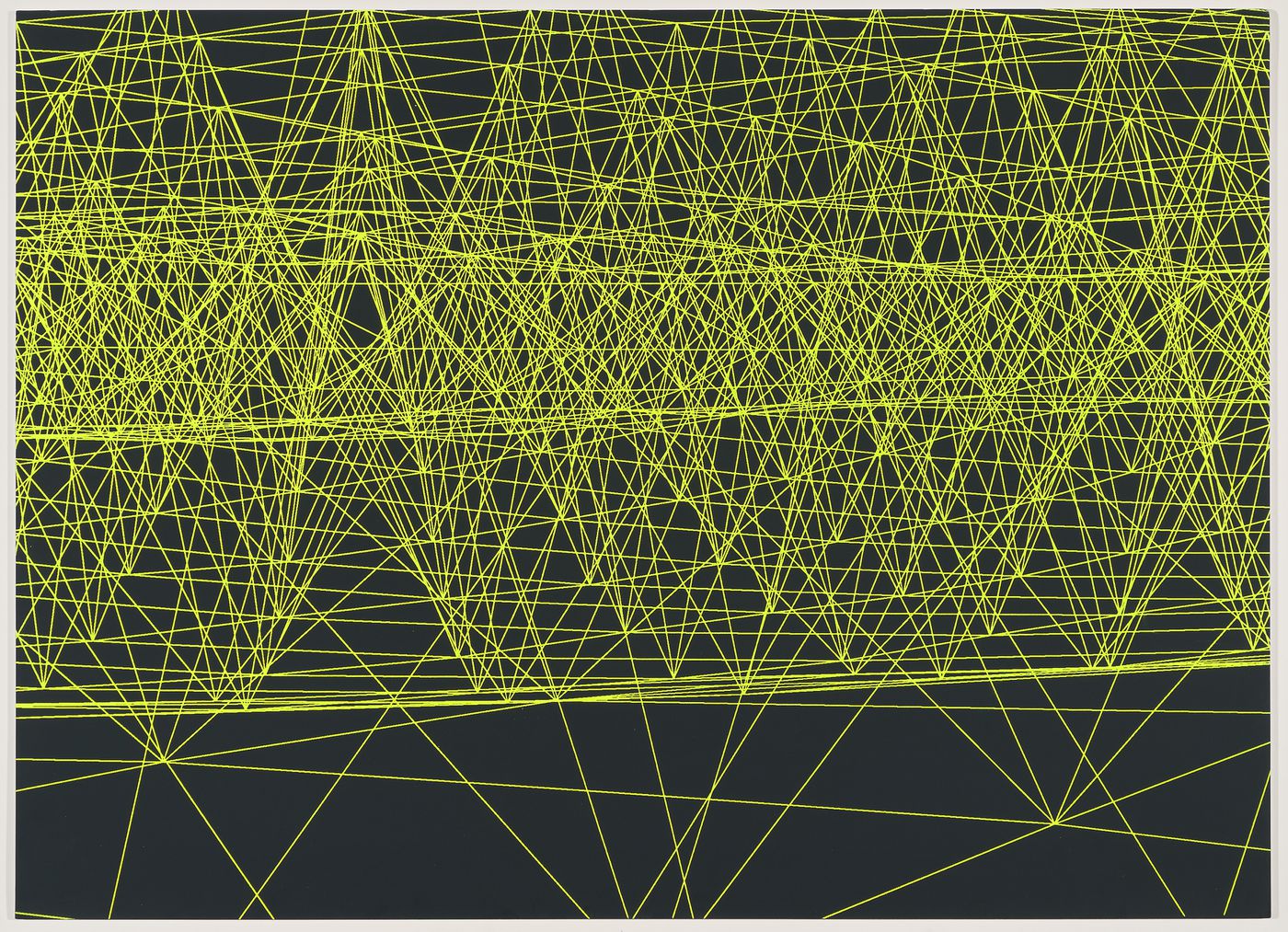 Wireframe perspective of a detail from the space frame for the Galaxy Toyama Gymnasium, Imizu, Toyama, Japan