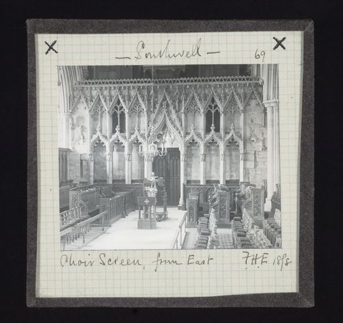 View of choir screen of Southwell Minster from east, Southwell, Nottinghamshire, England