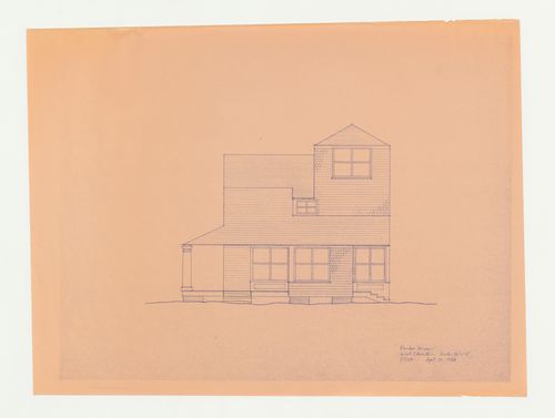 West elevation for the Hanks-Paré Residence, Tuxedo Park, New York