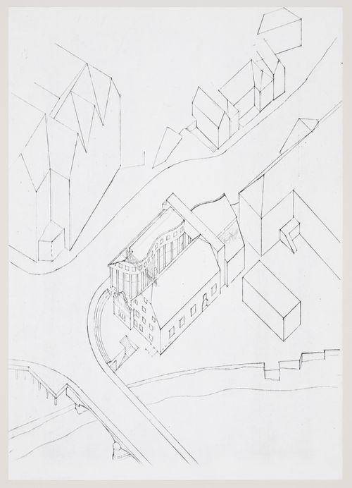 Dresdner Bank, Marburg, Germany: site axonometric