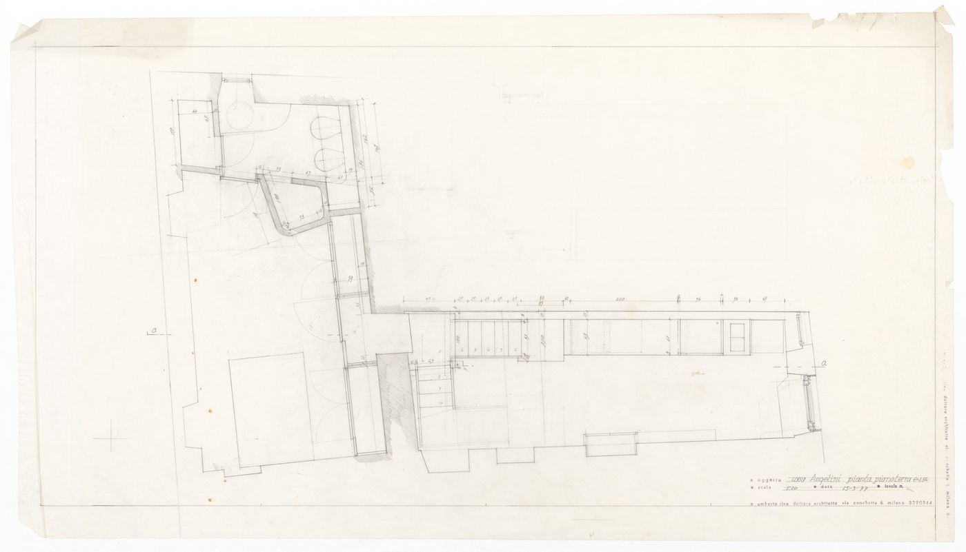 Ground floor plan for Casa Angelini, Lerici, Italy
