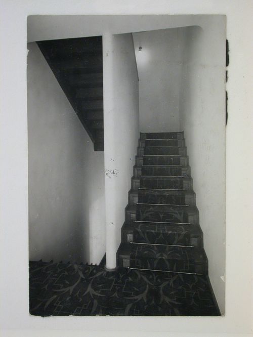 Interior view of a stairwell in Sonja Knips House, Nusswaldgasse 22, Vienna, Austria
