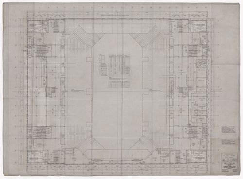 Second floor plan for Maple Leaf Gardens, Toronto