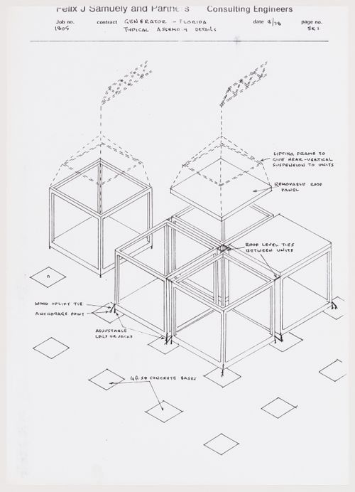 Generator: Axonometrics showing typical assembly details